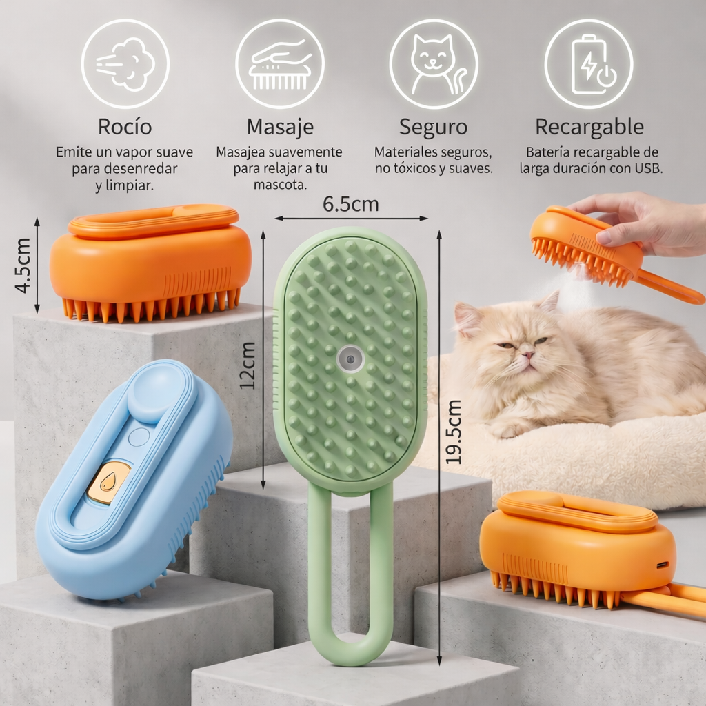 VapoPet™ - Cepillo de Vapor 3 en 1